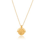 Roman Coin Charm Necklace Stainless Steel 18K Gold - 图片 5