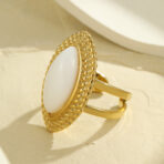 Stainless Steel Gold-Plated Rings New Waterproof - 图片 4