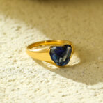 Rings Stainless Steel Natural Stone18k PVD Women's Gold - 图片 3