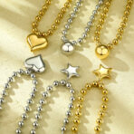 Five-Pointed Star Heart Stainless Steel Necklace for Jewelry - 图片 2