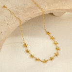 Shells Scallops Starfish Heart Conch Pendant Stainless Steel Necklace Set - 图片 3