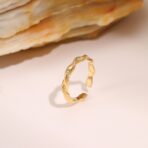 Stainless Steel Wing Wave Fine Rings Fashion Jewelry Rings for Finger Ring Gift - 图片 4