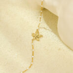 Flower Pendant Necklace Stainless Steel Jewelry for Women - 图片 3