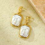 Stainless Steel Drop Earrings for Women Jewelry - 图片 3