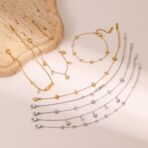 Stainless Steel Bracelet Light Luxury 18K Gold Zircon Star Bracelet - 图片 2