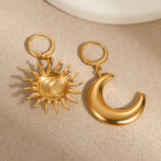 18K Gold Plated Stainless Steel Jewelry Earrings for Women - 图片 3