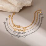 18K PVD Stainless Steel with Zircon Blingbling Party Charms Bracelets Women - 图片 2