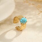 Stainless Steel Rings Set PVD 18K Gold Plated Rings for Women - 图片 4