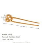 Heart Hair Pins for Women 18k Gold Plated Jewelry Fashion - 图片 3