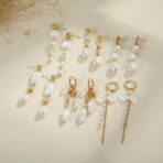 Waterdroplet Stainless Steel Gold Plated Jewelry Earring for Women Wholesale - 图片 2