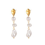 Waterdroplet Stainless Steel Gold Plated Jewelry Earring for Women Wholesale - 图片 5