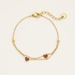 Stainless Steel Heart-shaped Zircon High-end Titanium Steel Couple Bracelet - 图片 5