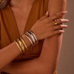 Stainless Steel Cuff Bracelet Jewelry for Fashionable Bangles Women