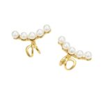 Stainless Steel Gold Plated Clip on Pearl Earrings Women - 图片 5