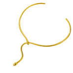 Gold Plated Stainless Steel Snake Choker Necklace Women - 图片 5