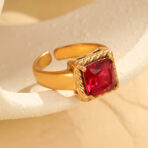 Ring in Stainless Steel Plated with 18 Karat Gold - 图片 3