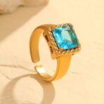Ring in Stainless Steel Plated with 18 Karat Gold - 图片 4
