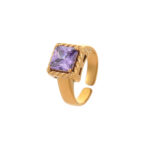 Ring in Stainless Steel Plated with 18 Karat Gold - 图片 5