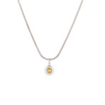 Necklace Silver Stainless Steel Multicolor Gemstone Charm Necklace - 图片 5