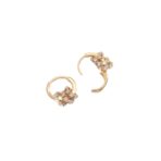 Small Circle Diamonds Earrings Gold-Plated Fashion Copper Jewelry for Women - 图片 4