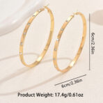 Large Circle Earrings Women Fashion Runway Geometric Hollow Earrings - 图片 3